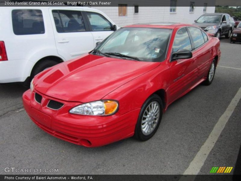 Bright Red / Dark Pewter 2000 Pontiac Grand Am SE Sedan