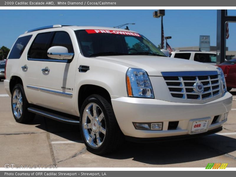 White Diamond / Cocoa/Cashmere 2009 Cadillac Escalade AWD