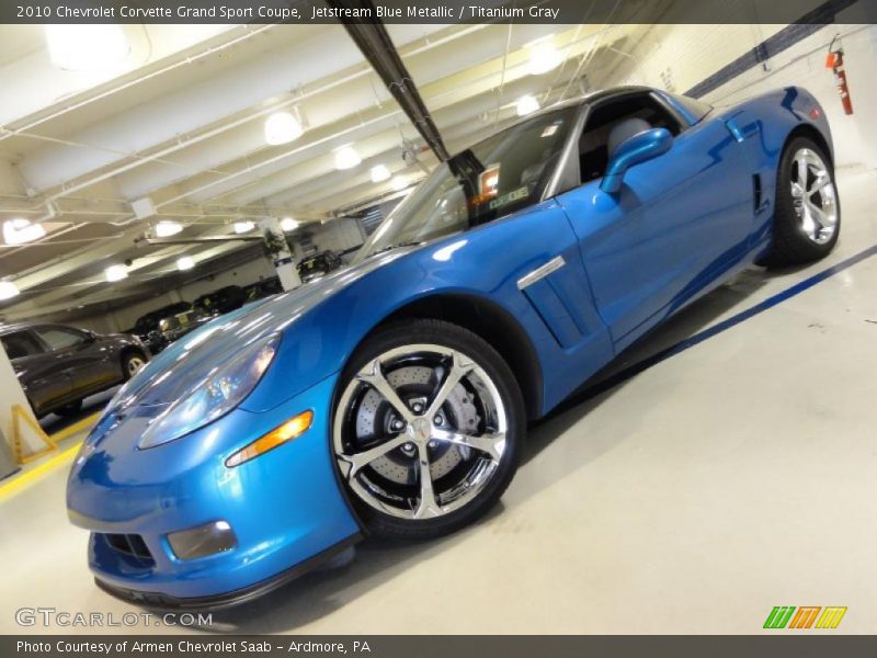 Jetstream Blue Metallic / Titanium Gray 2010 Chevrolet Corvette Grand Sport Coupe
