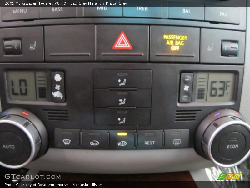 Controls of 2005 Touareg V8