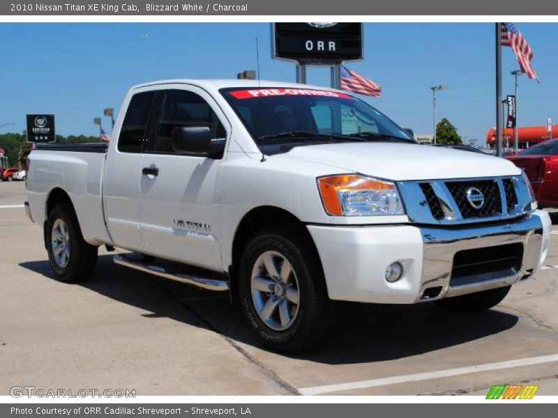 Blizzard White / Charcoal 2010 Nissan Titan XE King Cab