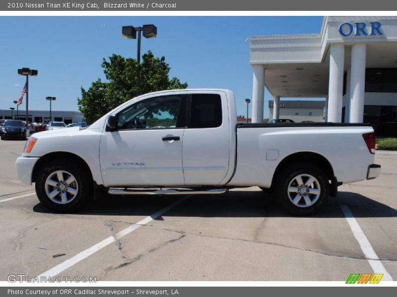 Blizzard White / Charcoal 2010 Nissan Titan XE King Cab