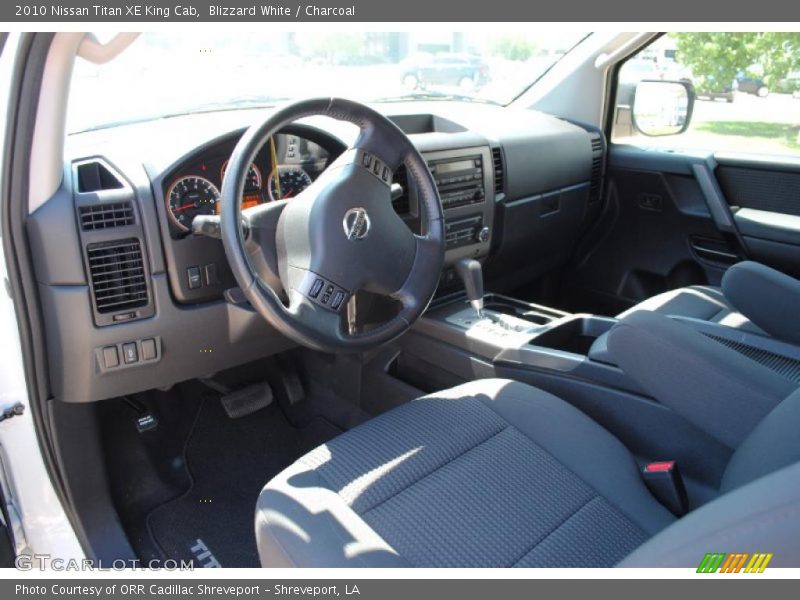 Blizzard White / Charcoal 2010 Nissan Titan XE King Cab