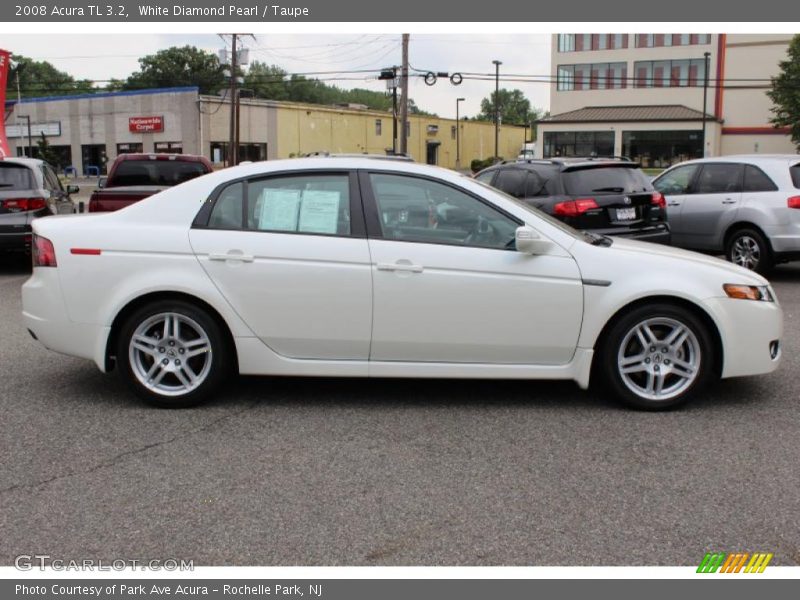 White Diamond Pearl / Taupe 2008 Acura TL 3.2