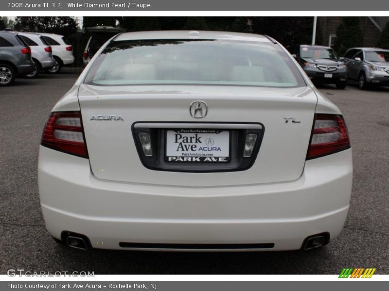 White Diamond Pearl / Taupe 2008 Acura TL 3.2