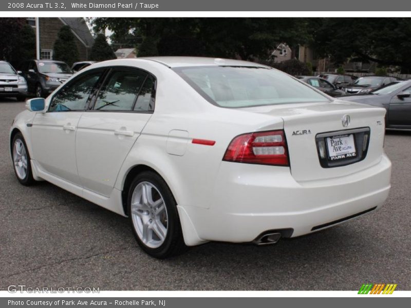 White Diamond Pearl / Taupe 2008 Acura TL 3.2