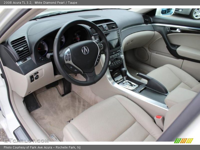 White Diamond Pearl / Taupe 2008 Acura TL 3.2