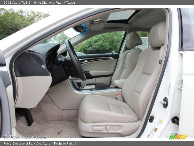 White Diamond Pearl / Taupe 2008 Acura TL 3.2