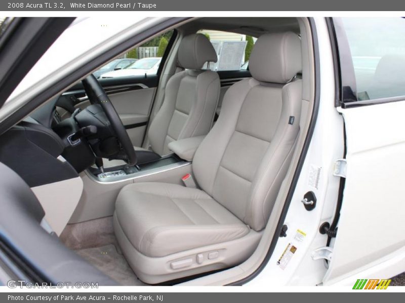 White Diamond Pearl / Taupe 2008 Acura TL 3.2