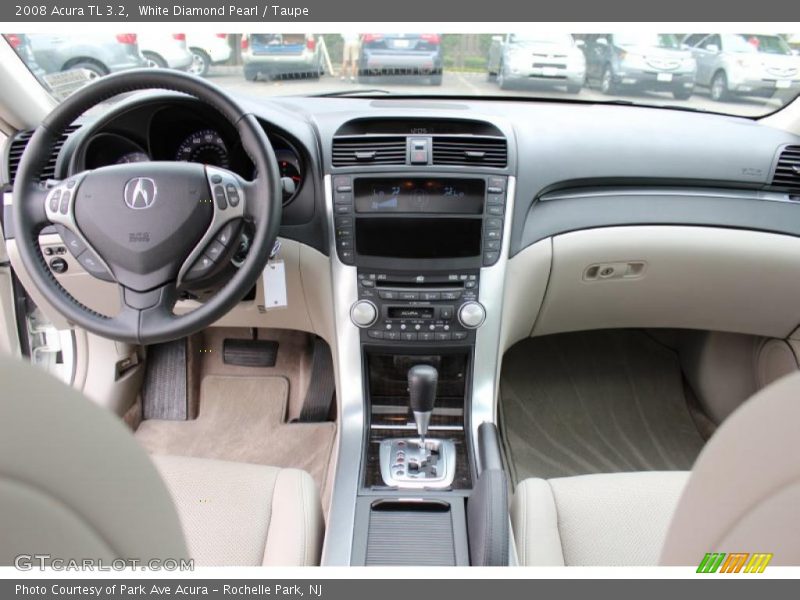White Diamond Pearl / Taupe 2008 Acura TL 3.2