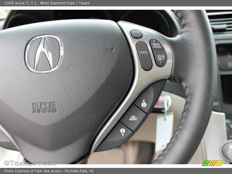 White Diamond Pearl / Taupe 2008 Acura TL 3.2