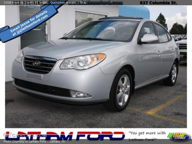 QuickSilver Metallic / Gray 2008 Hyundai Elantra SE Sedan