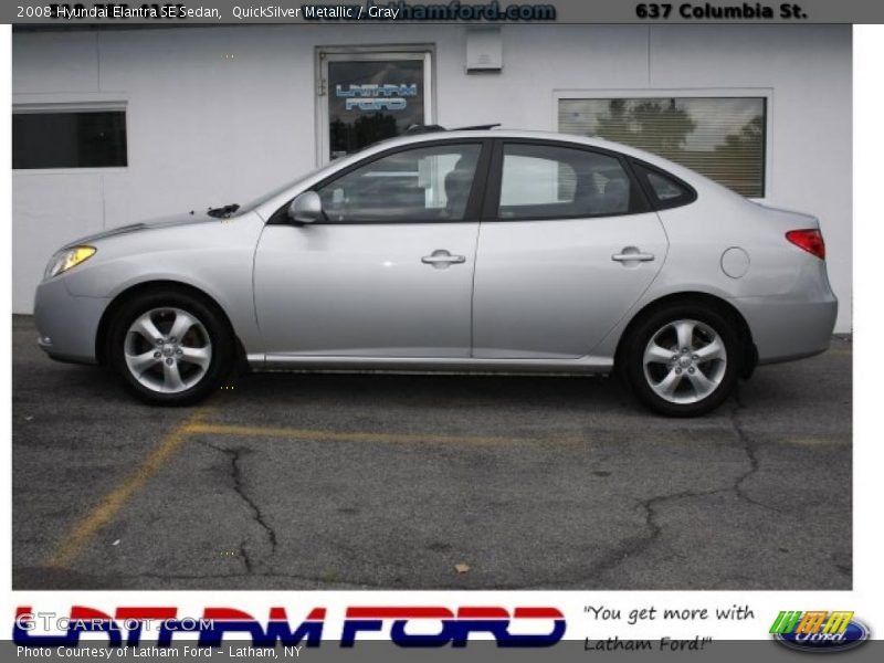 QuickSilver Metallic / Gray 2008 Hyundai Elantra SE Sedan