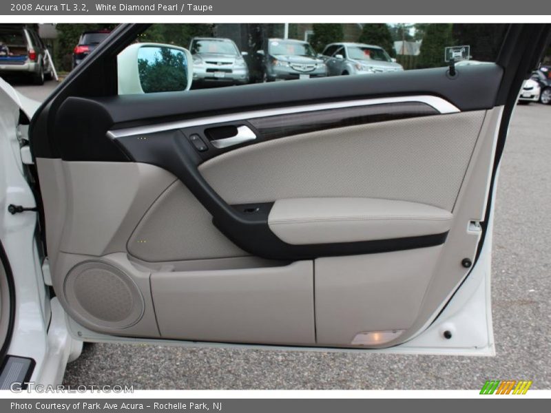 White Diamond Pearl / Taupe 2008 Acura TL 3.2