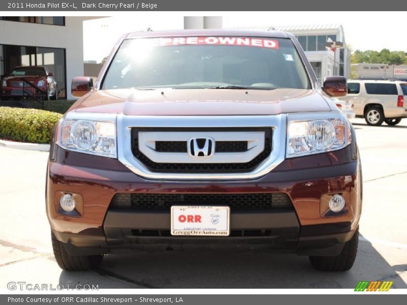 Dark Cherry Pearl / Beige 2011 Honda Pilot EX-L