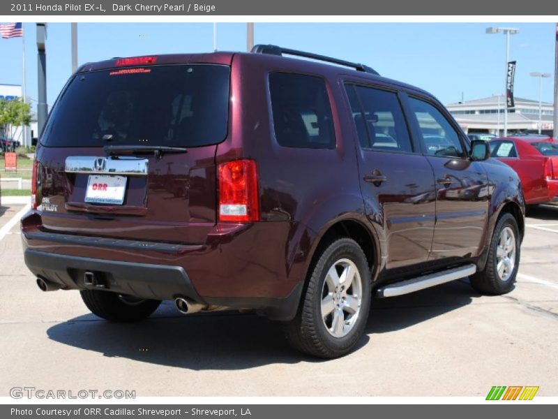 Dark Cherry Pearl / Beige 2011 Honda Pilot EX-L
