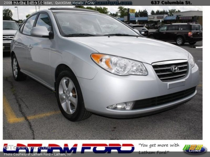 QuickSilver Metallic / Gray 2008 Hyundai Elantra SE Sedan