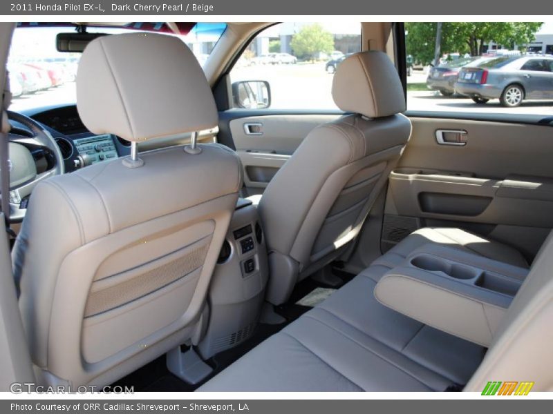 Dark Cherry Pearl / Beige 2011 Honda Pilot EX-L