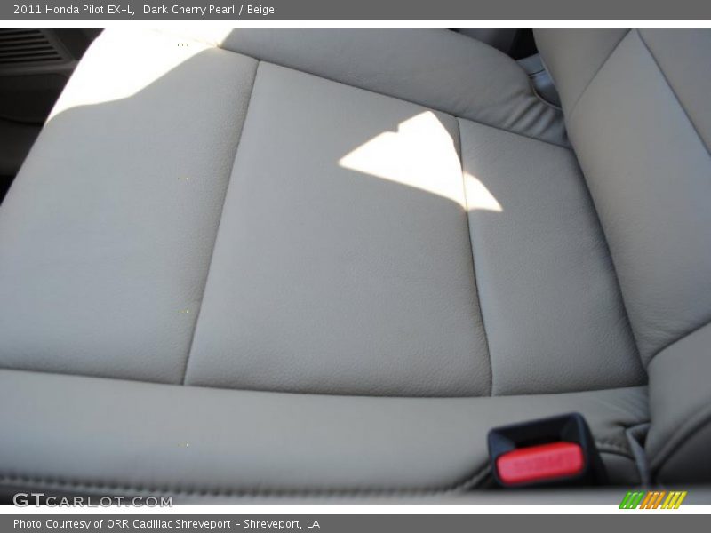 Dark Cherry Pearl / Beige 2011 Honda Pilot EX-L