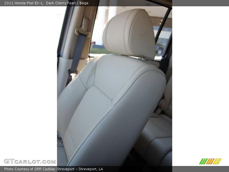 Dark Cherry Pearl / Beige 2011 Honda Pilot EX-L