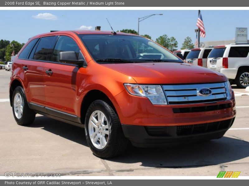 Blazing Copper Metallic / Medium Light Stone 2008 Ford Edge SE