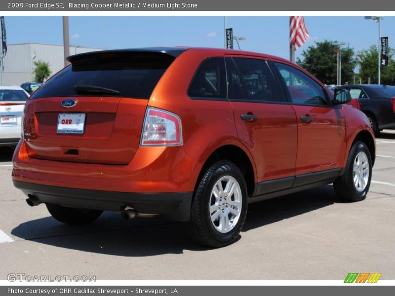 Blazing Copper Metallic / Medium Light Stone 2008 Ford Edge SE