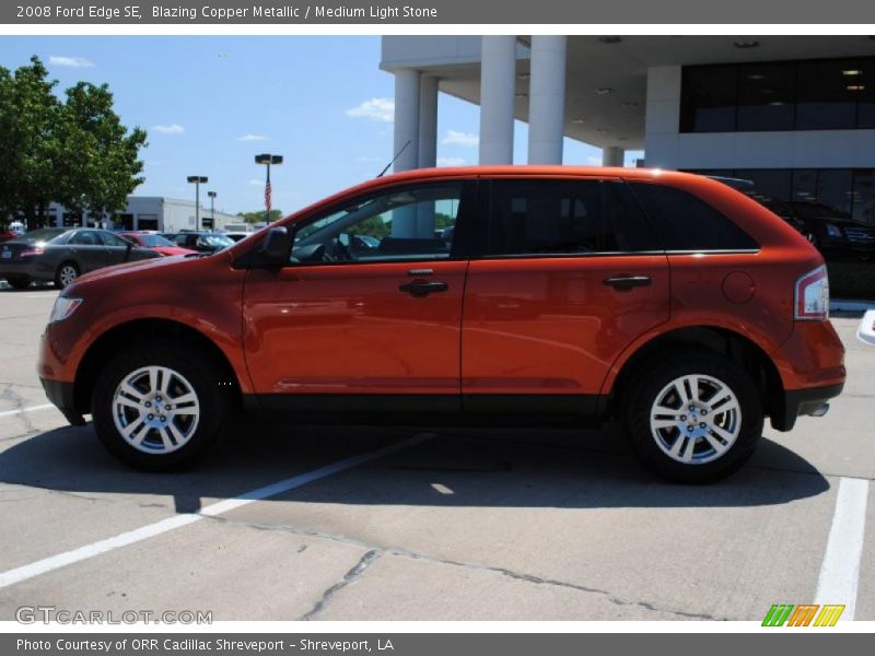 Blazing Copper Metallic / Medium Light Stone 2008 Ford Edge SE