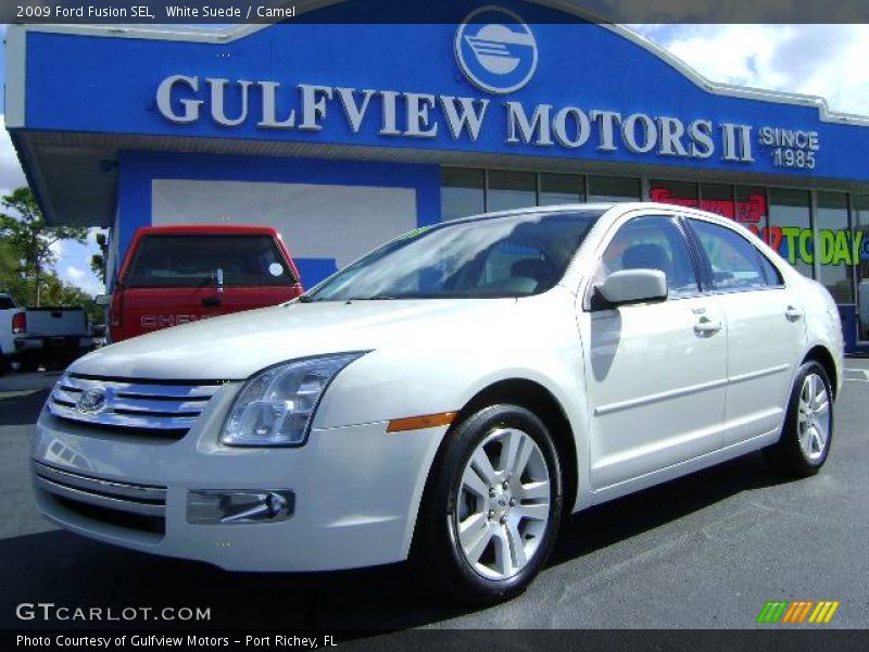 White Suede / Camel 2009 Ford Fusion SEL