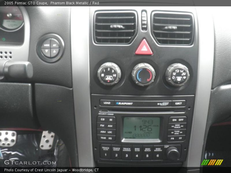 Phantom Black Metallic / Red 2005 Pontiac GTO Coupe