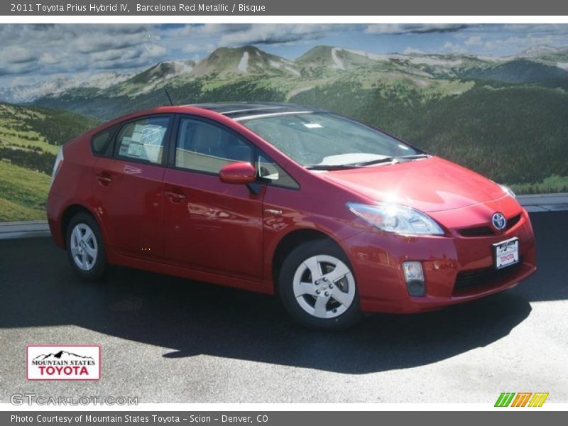 Barcelona Red Metallic / Bisque 2011 Toyota Prius Hybrid IV
