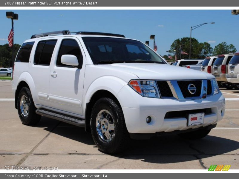 Avalanche White / Desert 2007 Nissan Pathfinder SE