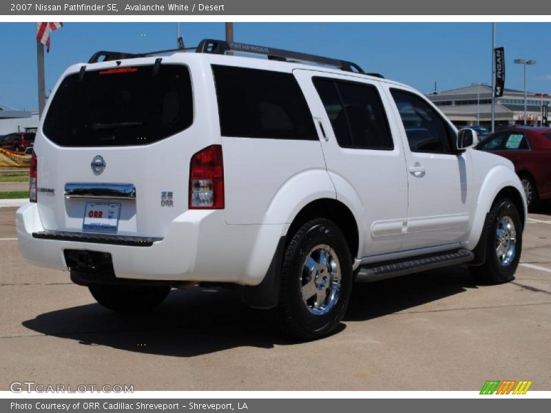 Avalanche White / Desert 2007 Nissan Pathfinder SE