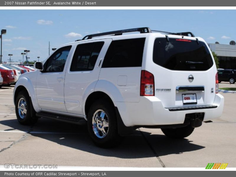 Avalanche White / Desert 2007 Nissan Pathfinder SE