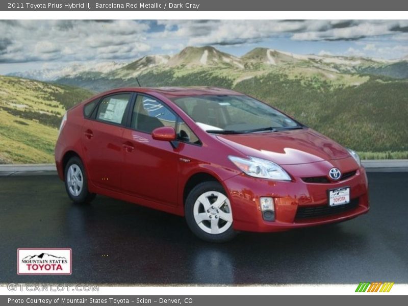 Barcelona Red Metallic / Dark Gray 2011 Toyota Prius Hybrid II