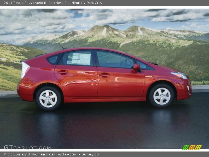 Barcelona Red Metallic / Dark Gray 2011 Toyota Prius Hybrid II