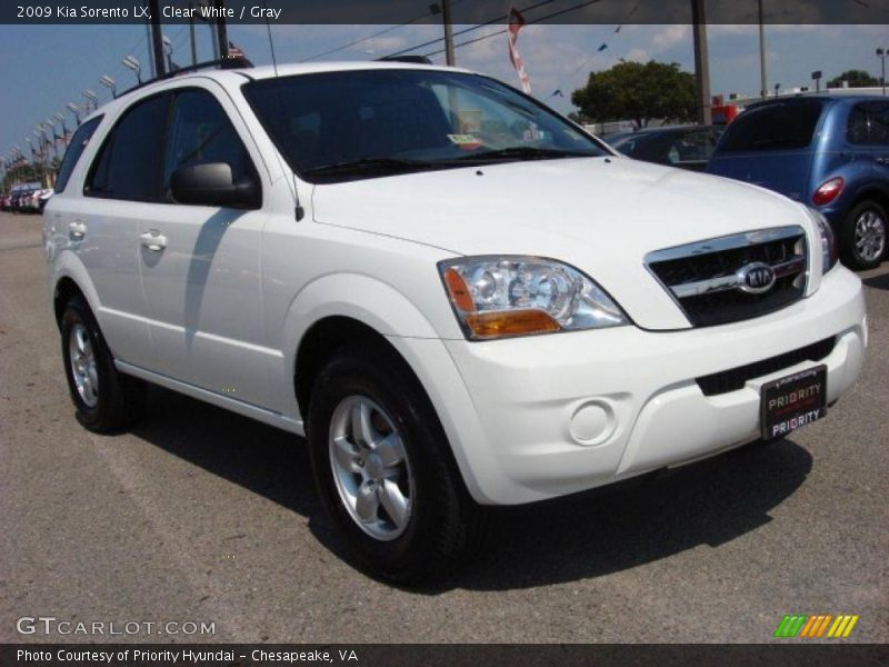 Clear White / Gray 2009 Kia Sorento LX
