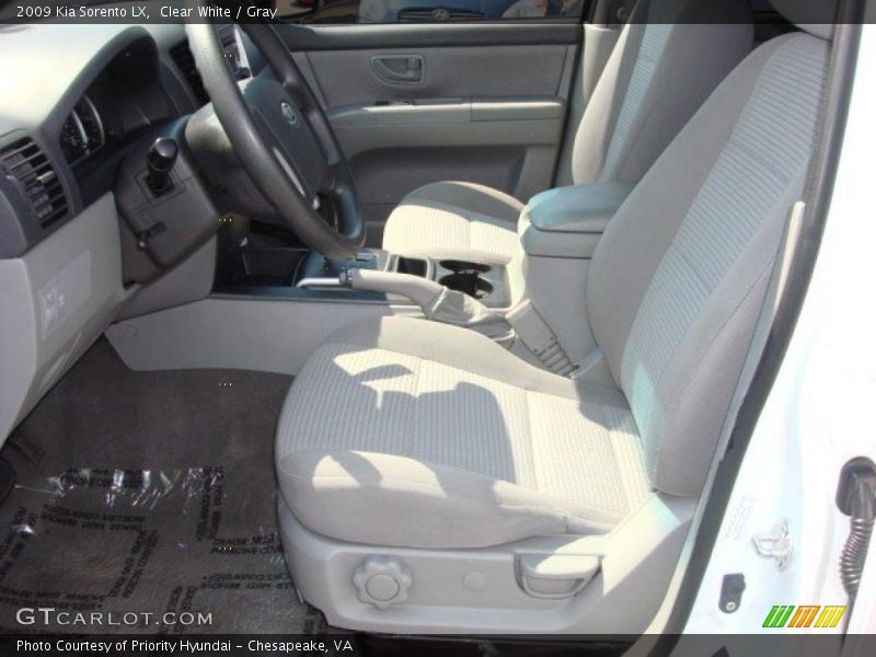 Clear White / Gray 2009 Kia Sorento LX