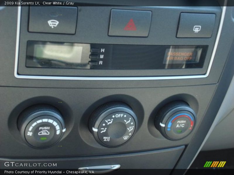 Clear White / Gray 2009 Kia Sorento LX