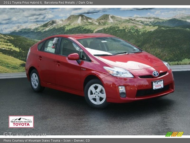 Barcelona Red Metallic / Dark Gray 2011 Toyota Prius Hybrid II