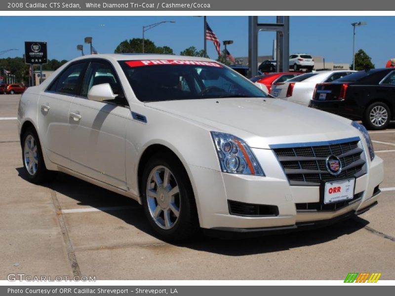 White Diamond Tri-Coat / Cashmere/Cocoa 2008 Cadillac CTS Sedan