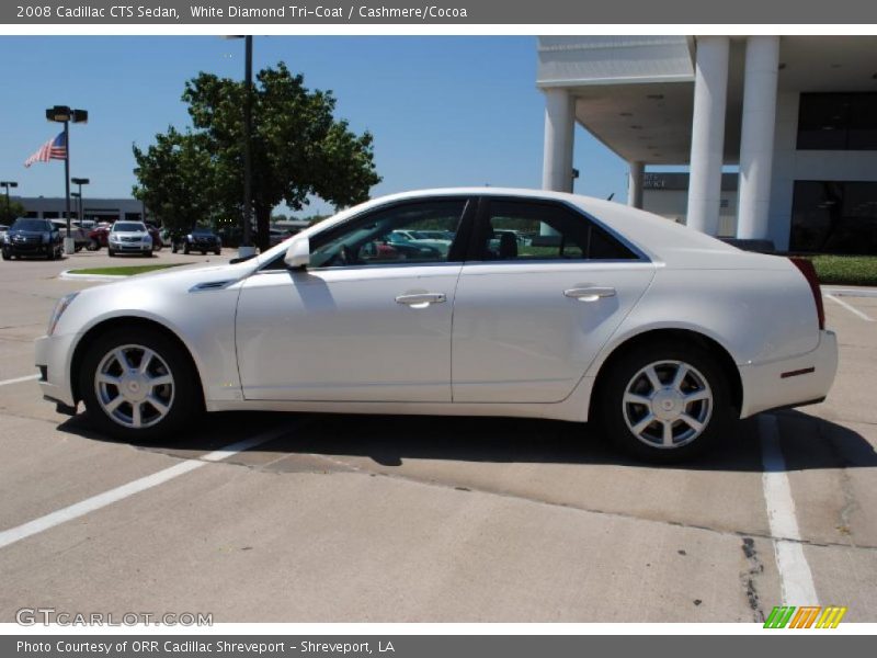 White Diamond Tri-Coat / Cashmere/Cocoa 2008 Cadillac CTS Sedan