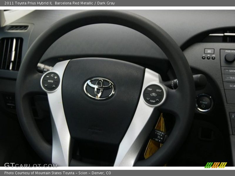 Barcelona Red Metallic / Dark Gray 2011 Toyota Prius Hybrid II