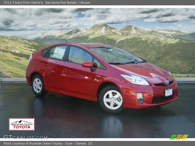 Barcelona Red Metallic / Bisque 2011 Toyota Prius Hybrid II