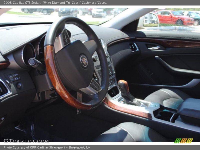 White Diamond Tri-Coat / Cashmere/Cocoa 2008 Cadillac CTS Sedan