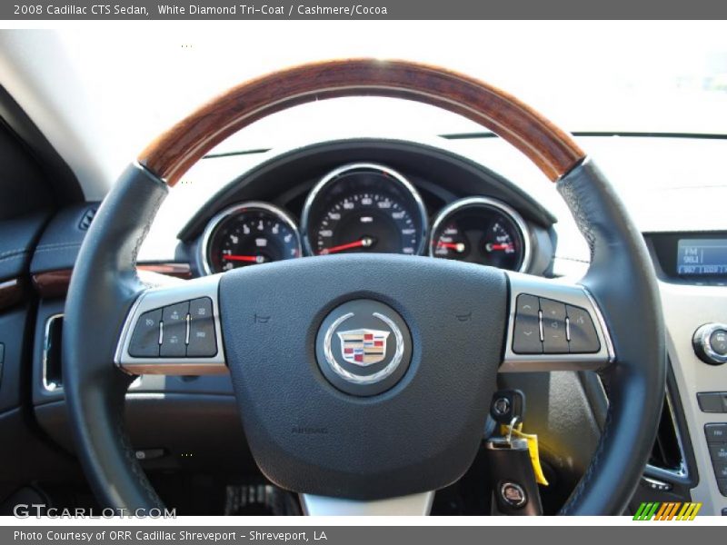 White Diamond Tri-Coat / Cashmere/Cocoa 2008 Cadillac CTS Sedan