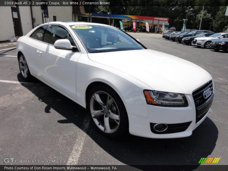 Ibis White / Cinnamon Brown 2009 Audi A5 3.2 quattro Coupe
