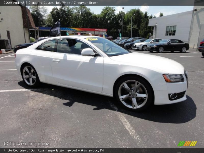 Ibis White / Cinnamon Brown 2009 Audi A5 3.2 quattro Coupe