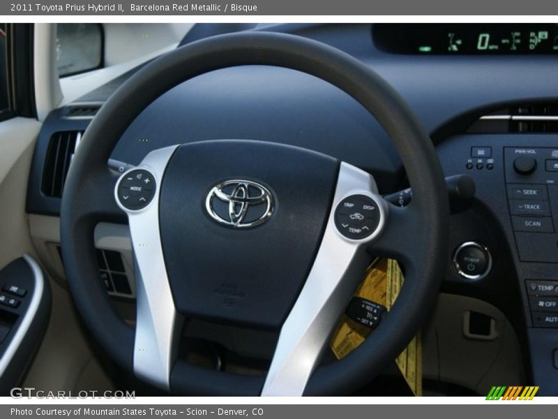 Barcelona Red Metallic / Bisque 2011 Toyota Prius Hybrid II
