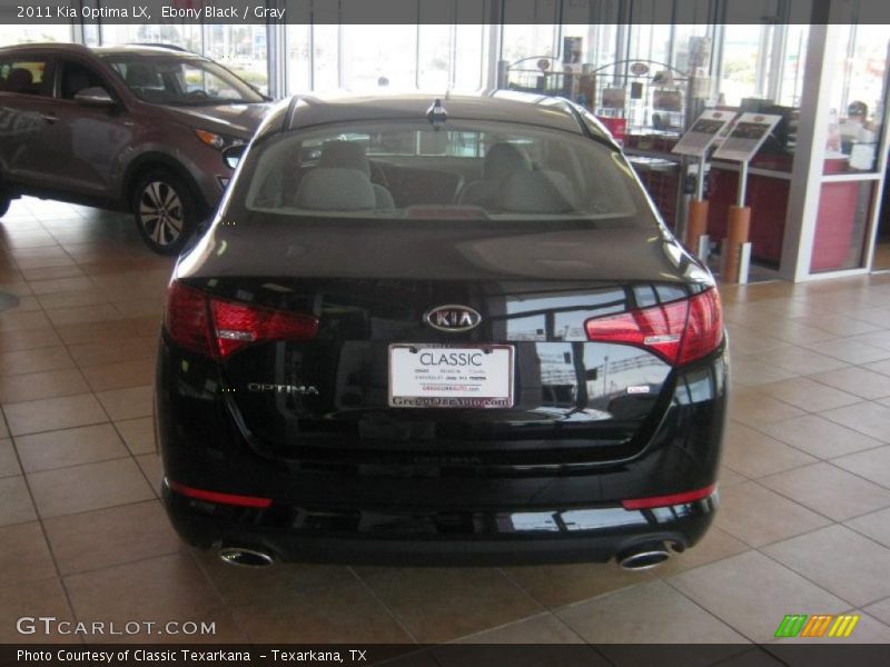 Ebony Black / Gray 2011 Kia Optima LX