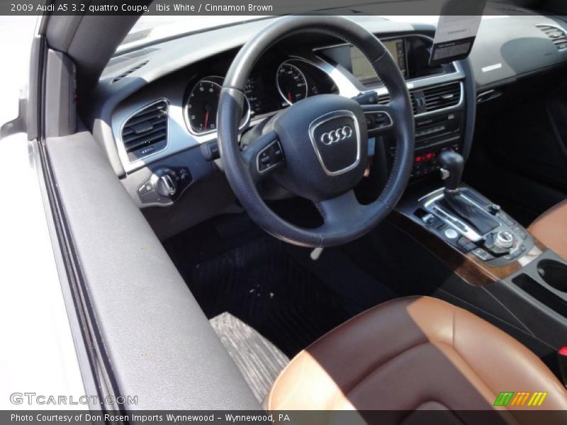 Ibis White / Cinnamon Brown 2009 Audi A5 3.2 quattro Coupe